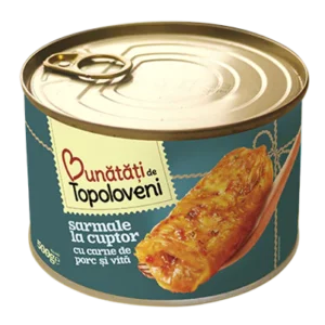 Sarmale vita si porc  Sarmale - plněný zelný list s hovězím a vepřovým masem 400g